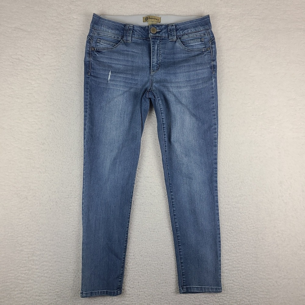 Democracy Jeans Womens 10 Blue Ab Technology Skinny Ankle Medium Wash Denim